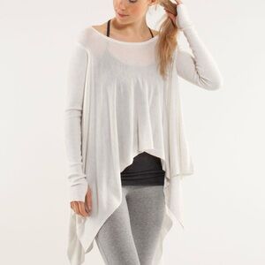 Lululemon Enlightened Pullover in Heathered White